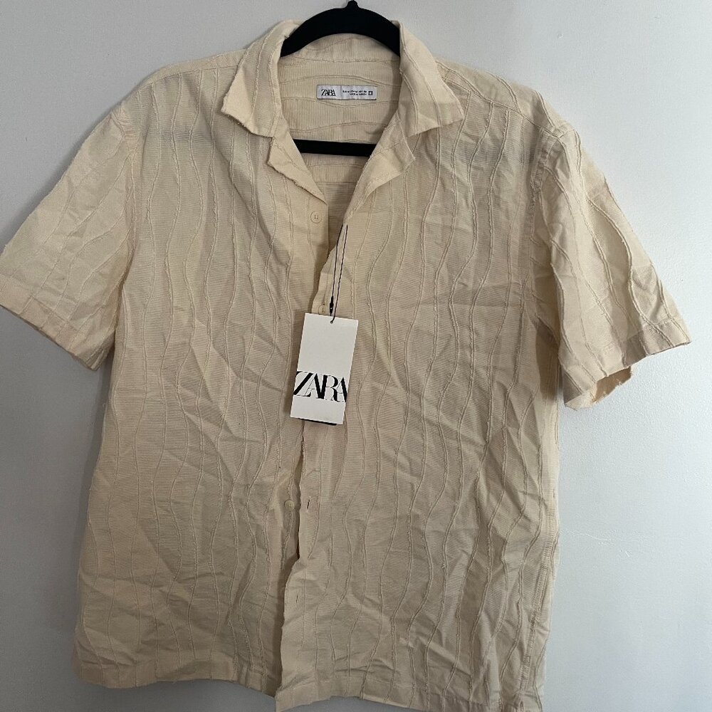 NWT Mens Zara Button Down Resort Shirt